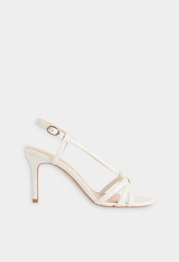 Schuhe Claudie Pierlot Ledersandalen, ÉCrufarben Ecru